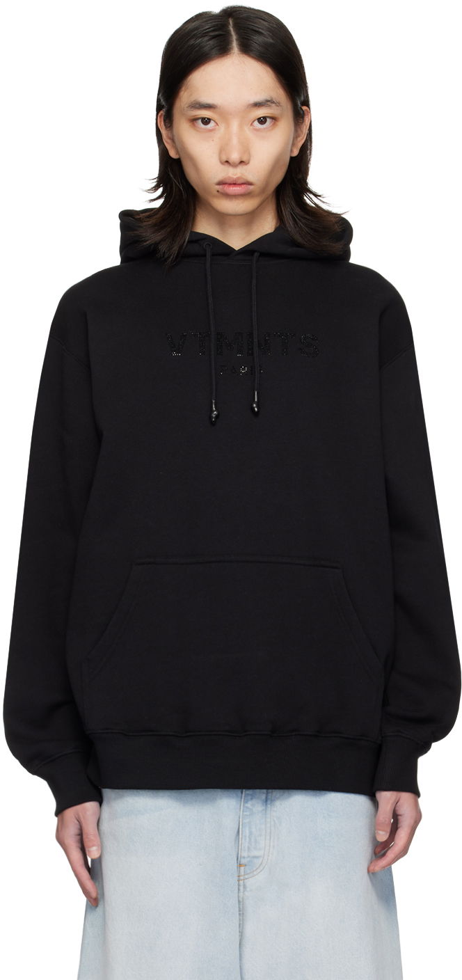 Mikina VETEMENTS Crystal Logo Hoodie Čierna | VL22HD300B, 0