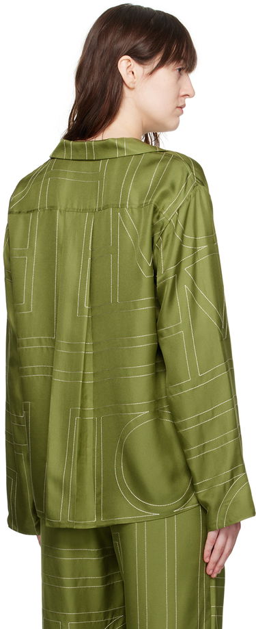 Košeľa TOTEME TOTEME Monogram Embroidered Shirt Zelené | 241-WRT976-FB0089, 2