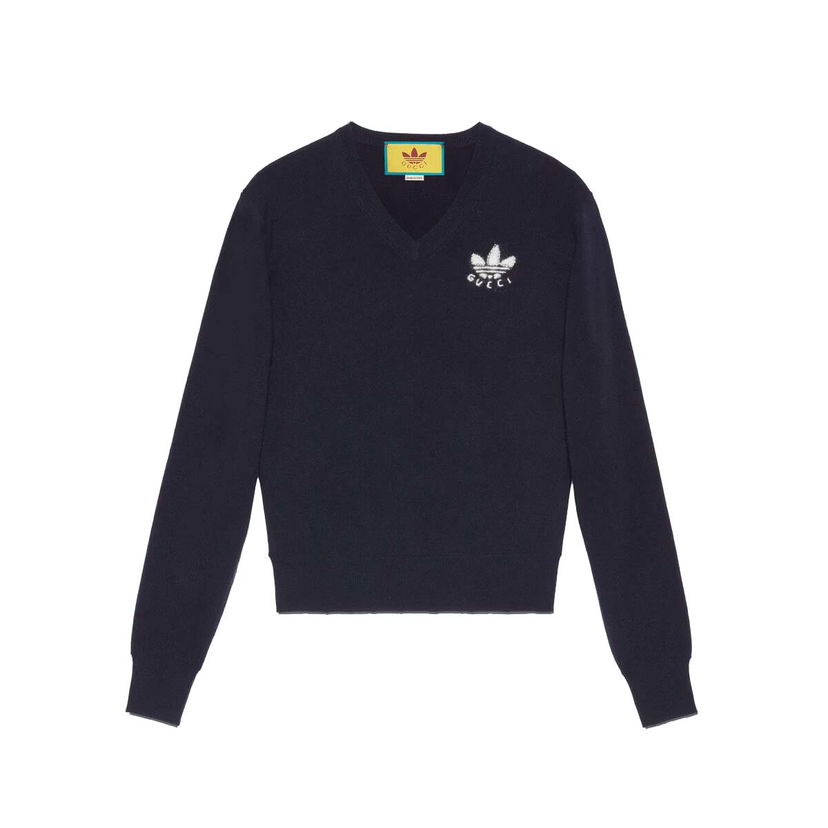 Sveter Gucci adidas x Wool Sweater Navy Navy | 700445 XKCH9 4215