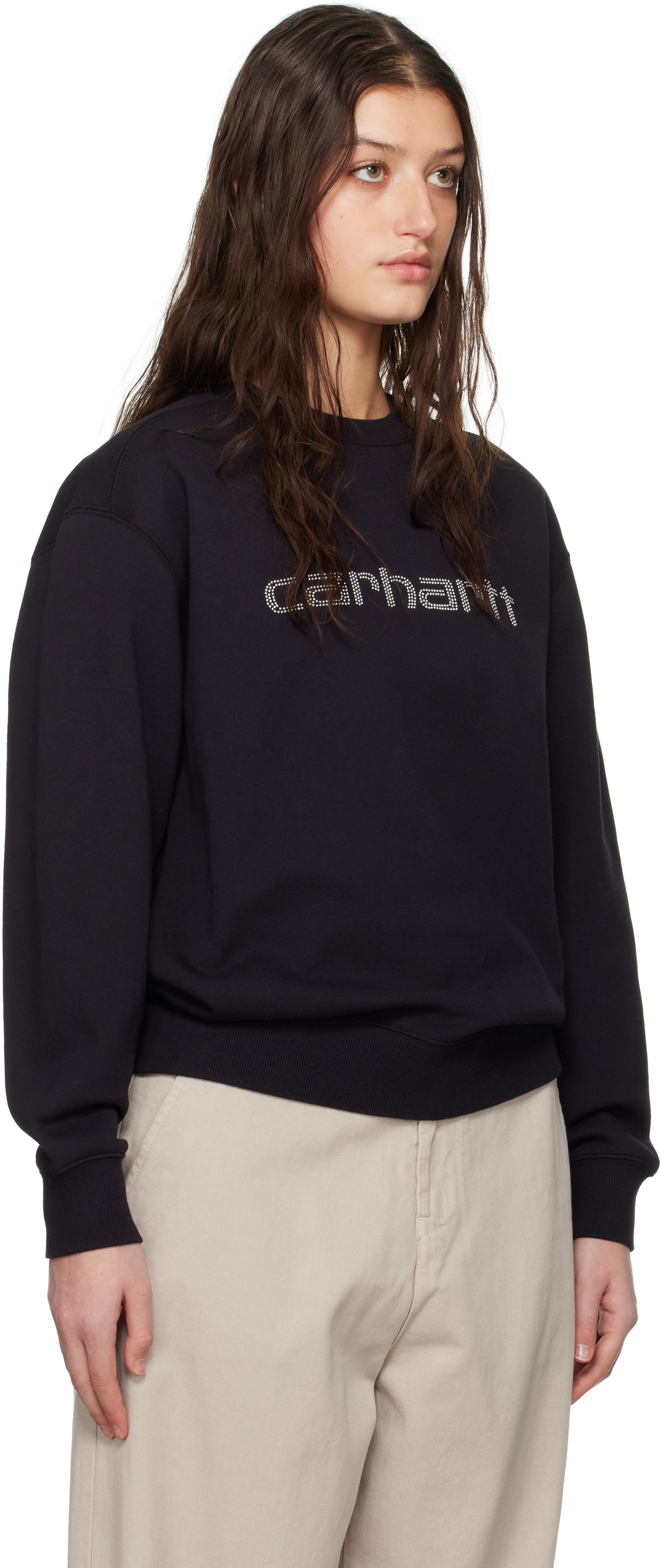 Mikina Carhartt WIP Work In Progress Rivet Script Sweatshirt Čierna | I034420 0M4XX, 1