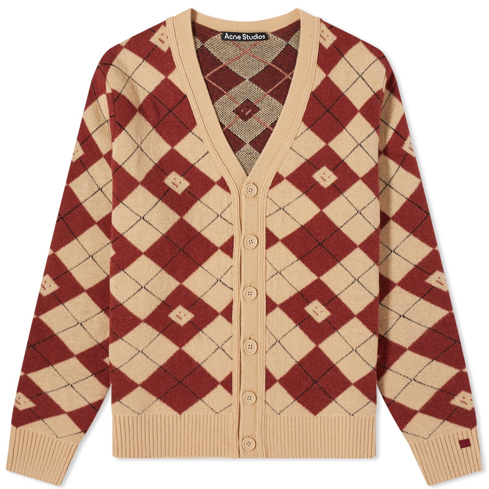 Kwanny Argyle Face Cardigan