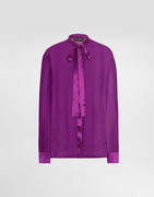 Dolce & Gabbana Chiffon Shirt with Satin Bow