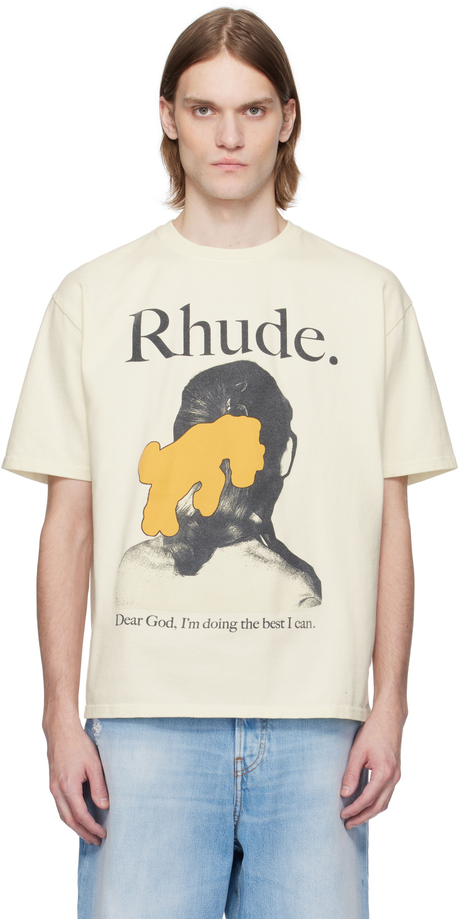 Tričko Rhude Rhude Ponytail Graphic T-Shirt Béžová | RHSS25TT08012, 0