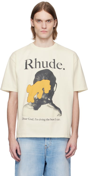 Tričko Rhude Rhude Ponytail Graphic T-Shirt Béžová | RHSS25TT08012, 0
