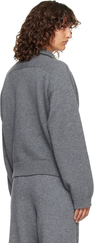 Sveter Loulou de Saison Loulou de Saison Cashmere Quarter-Zip Sweater Šedá | DRIES, 2