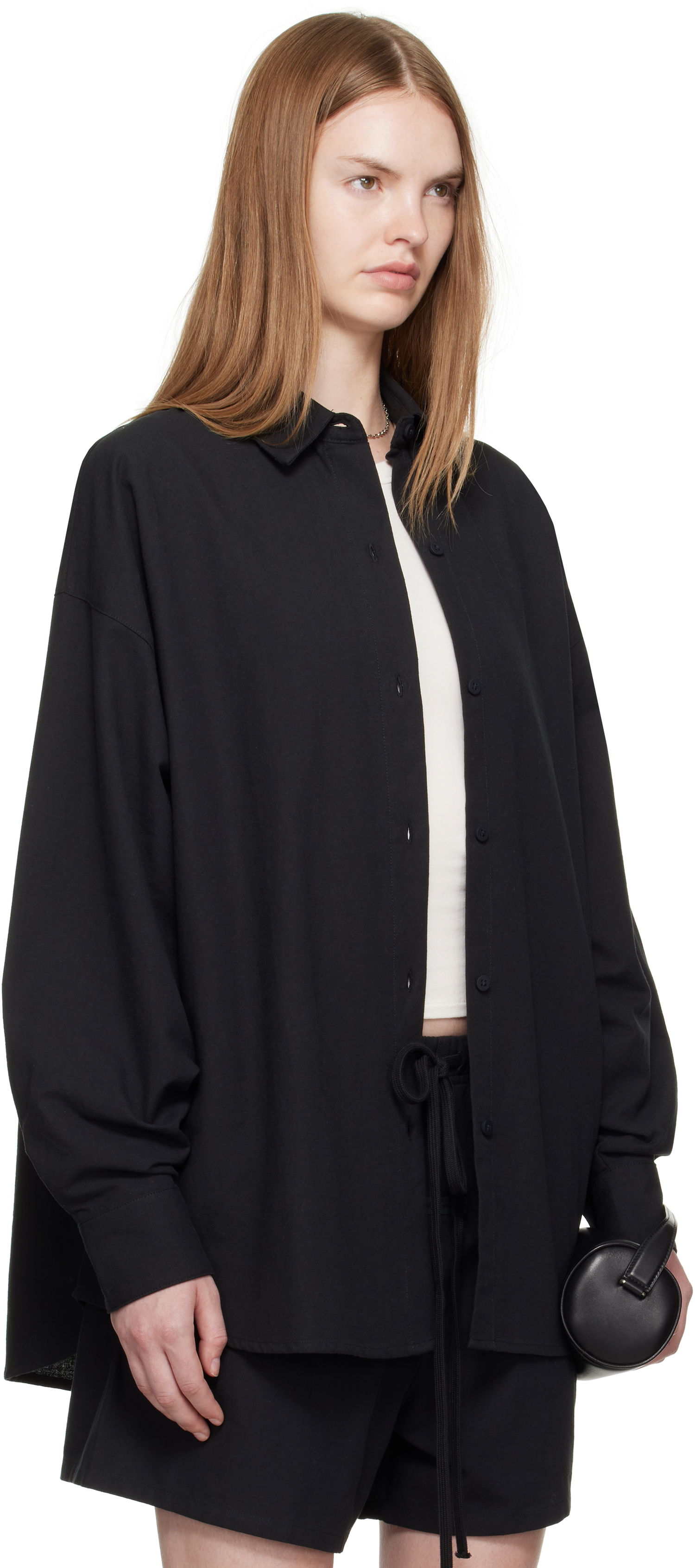 Košeľa Fear of God Fear of God ESSENTIALS Relaxed Shirt Čierna | 186SP255520FW, 1