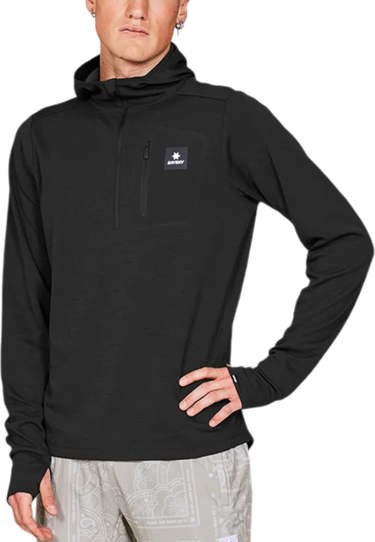 Mikina Saysky Saysky Pace Half Zip Hoodie Čierna | mmrho01c9001, 0