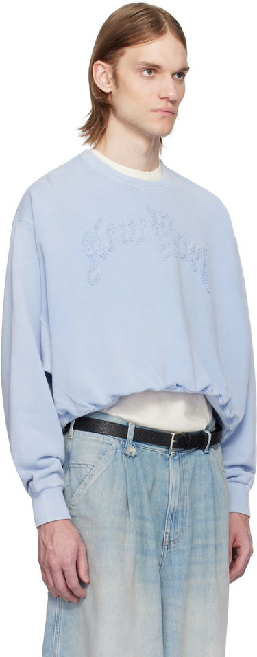 Sveter R13 R13 'New York' Balloon Cropped Sweatshirt Modrá | R13WK260-K001J, 1