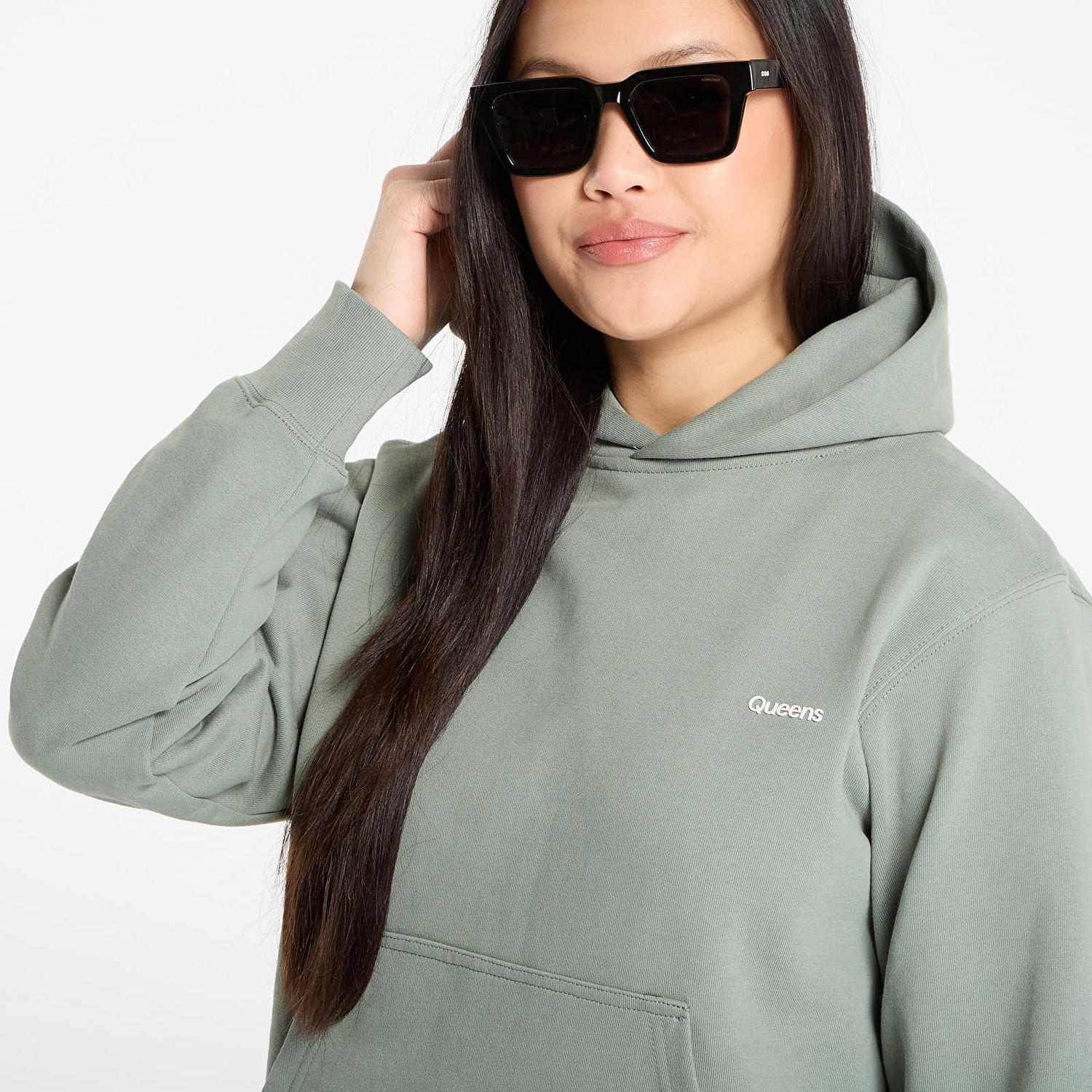 Mikina Queens Queens Sweats Essential Hoodie Zelené | QNS_104, 1