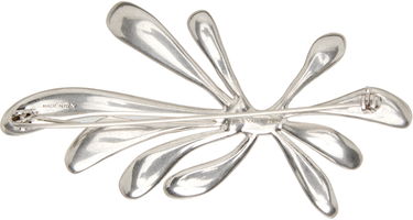 Spona Dries Van Noten Dries Van Noten Textured Organic Floral Pin Metalická | 252-028203-083, 1