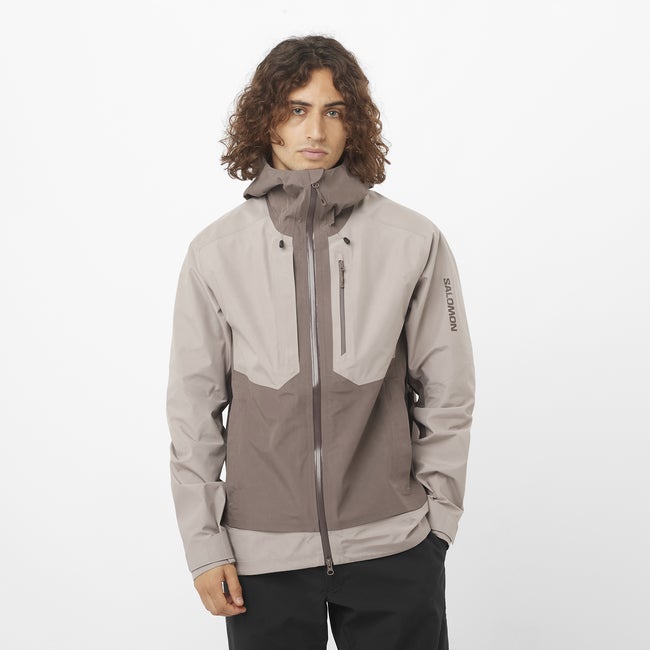 Pláštenka Salomon Outline 3L GORE-TEX Jacket Béžová | LC2536800, 0