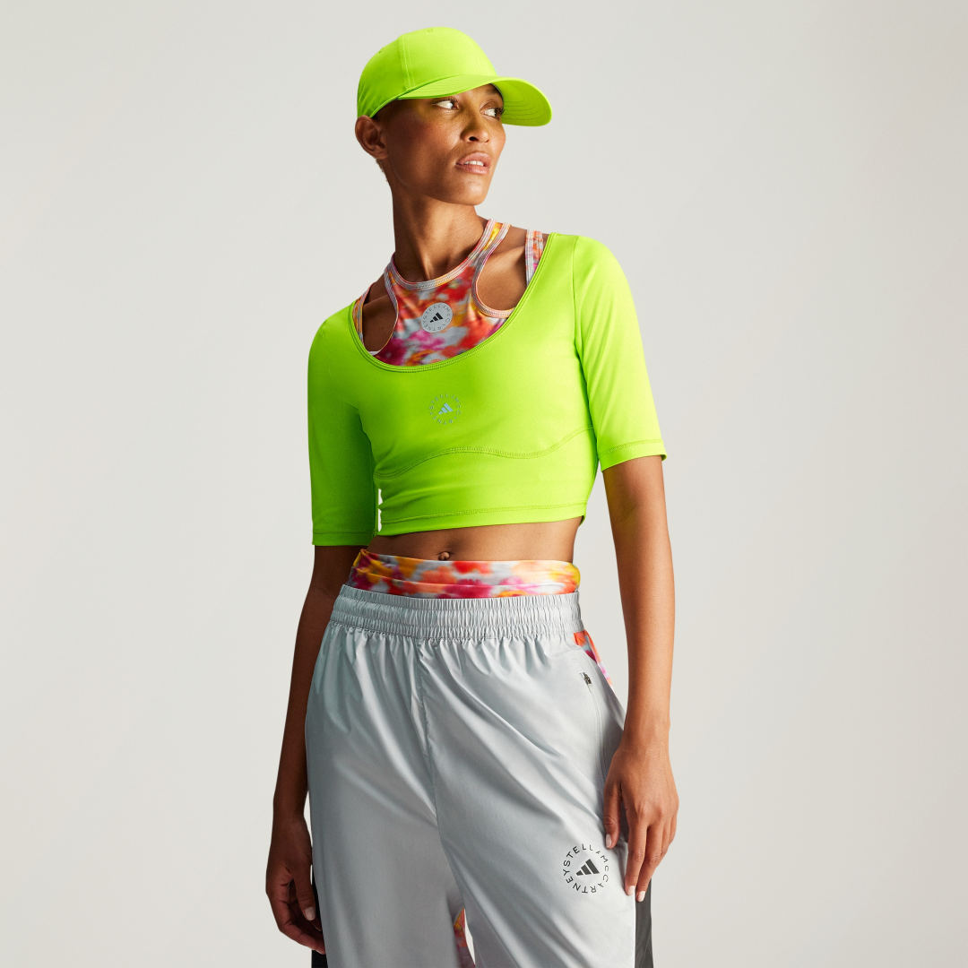 Tričko adidas Performance adidas by Stella McCartney Crop Top Zelené | IX8072, 0