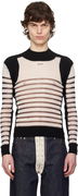 Jean Paul Gaultier Bi-Material Marinière Striped Sweater