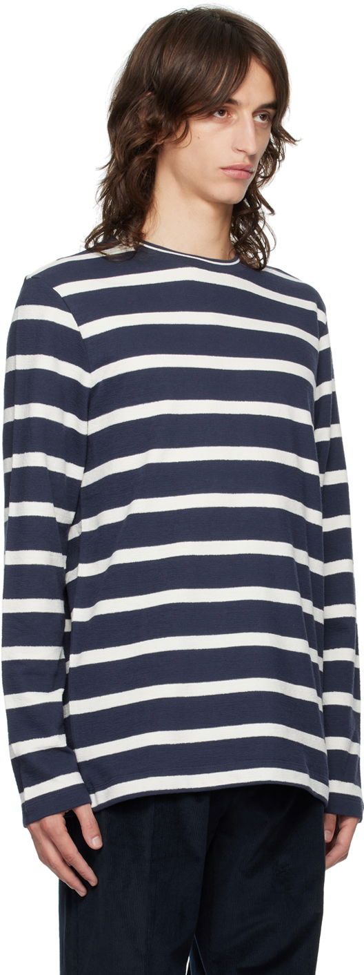 Paul Smith Boat Neck Striped Long Sleeve T-Shirt