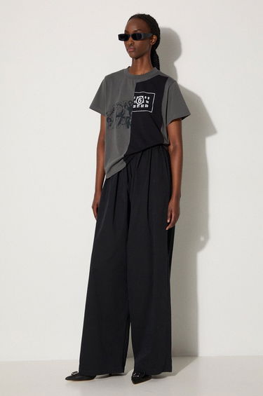 Tričko Maison Margiela MM6 Off-White Spliced Cropped T-Shirt Biela | S52GC0316 S24311, 1