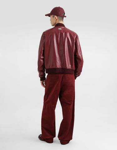 Bomber bunda Dolce & Gabbana Dolce & Gabbana Sheepskin Bomber Jacket Vínová | G9BILLHULFYR0369, 2