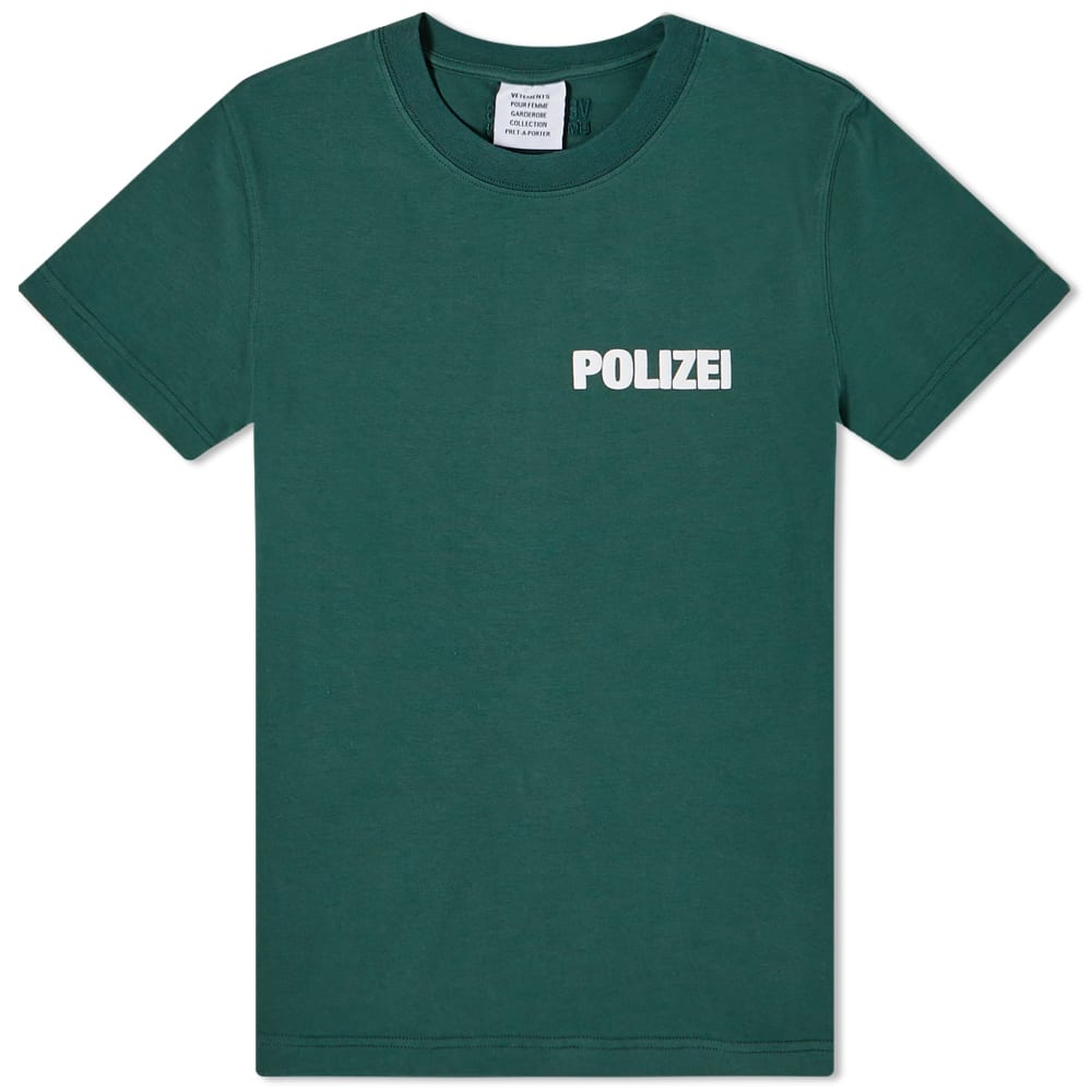 Tričko VETEMENTS Polizei Fitted Tee Police Zelené | WA53TR440G, 0