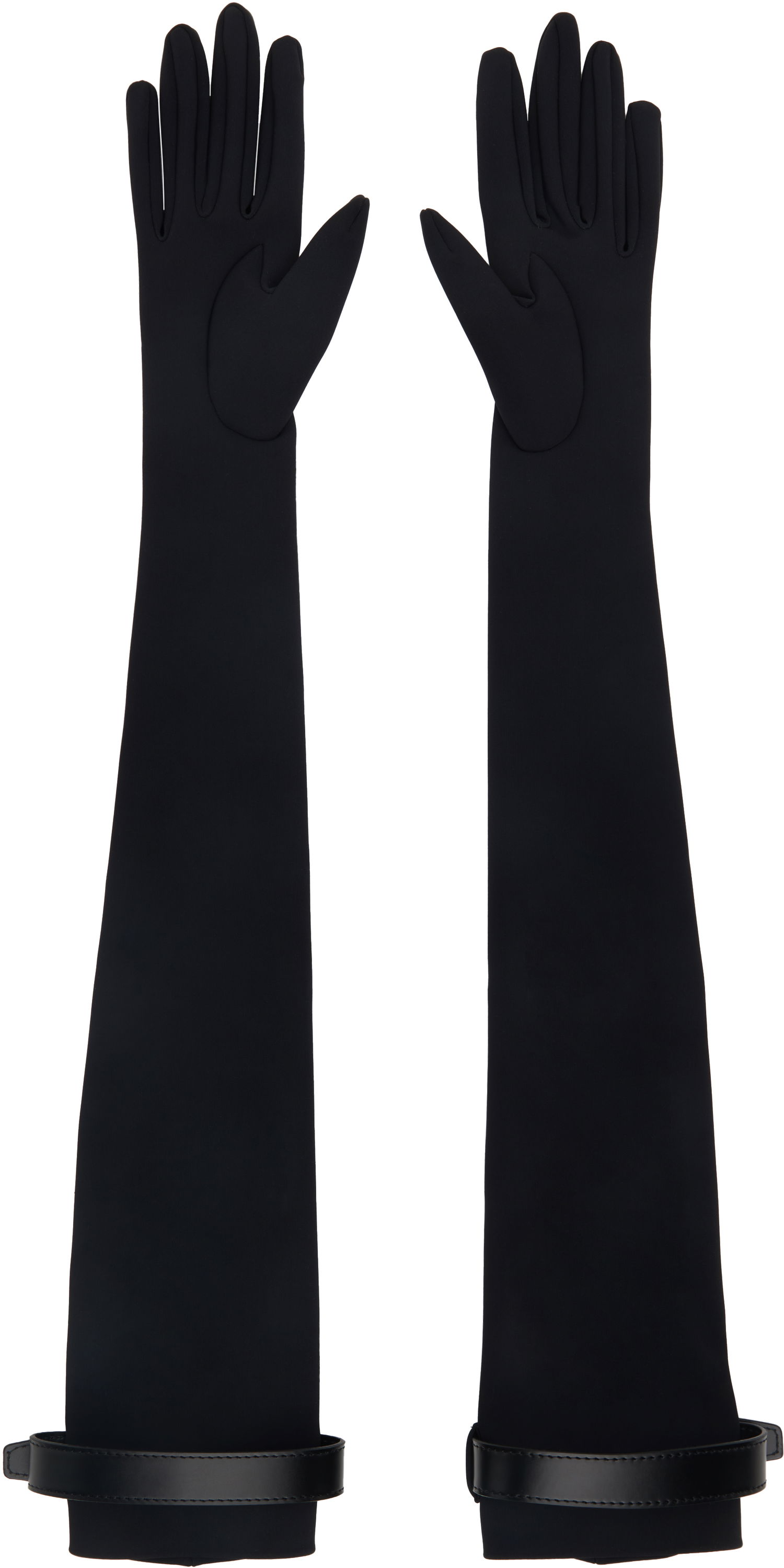 Rukavice Coperni Coperni Logo Belted Jersey Long Gloves Čierna | COPAC06F5030, 1