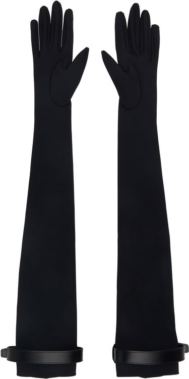 Rukavice Coperni Coperni Logo Belted Jersey Long Gloves Čierna | COPAC06F5030, 1