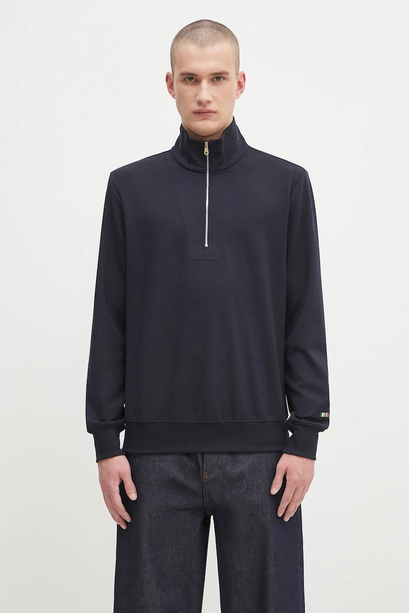 Mikina Paul Smith Paul Smith Half Zip Sweatshirt Navy | M1R.631Z.TP4724