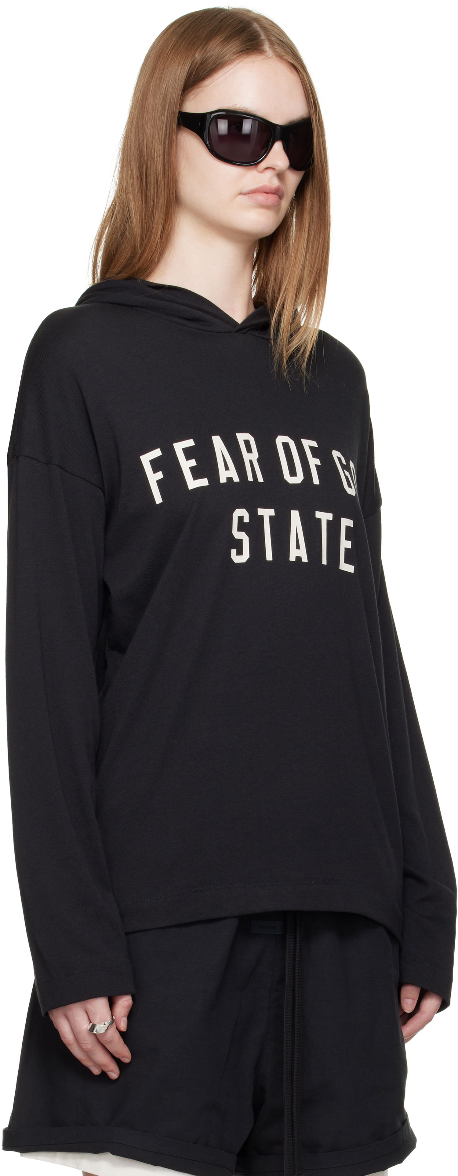 Mikina Fear of God Fear of God ESSENTIALS Long Sleeve Hoodie Čierna | 125SP257170FW, 1
