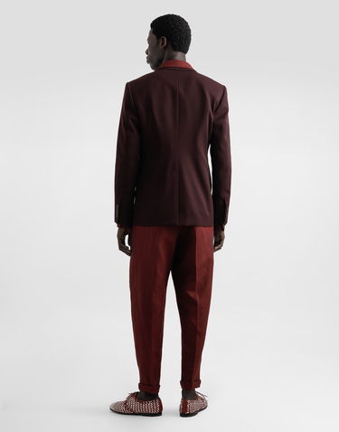 Bunda Dolce & Gabbana Dolce & Gabbana Single-Breasted Wool Jacket Vínová | G2TV4TFU2OWM5039, 2