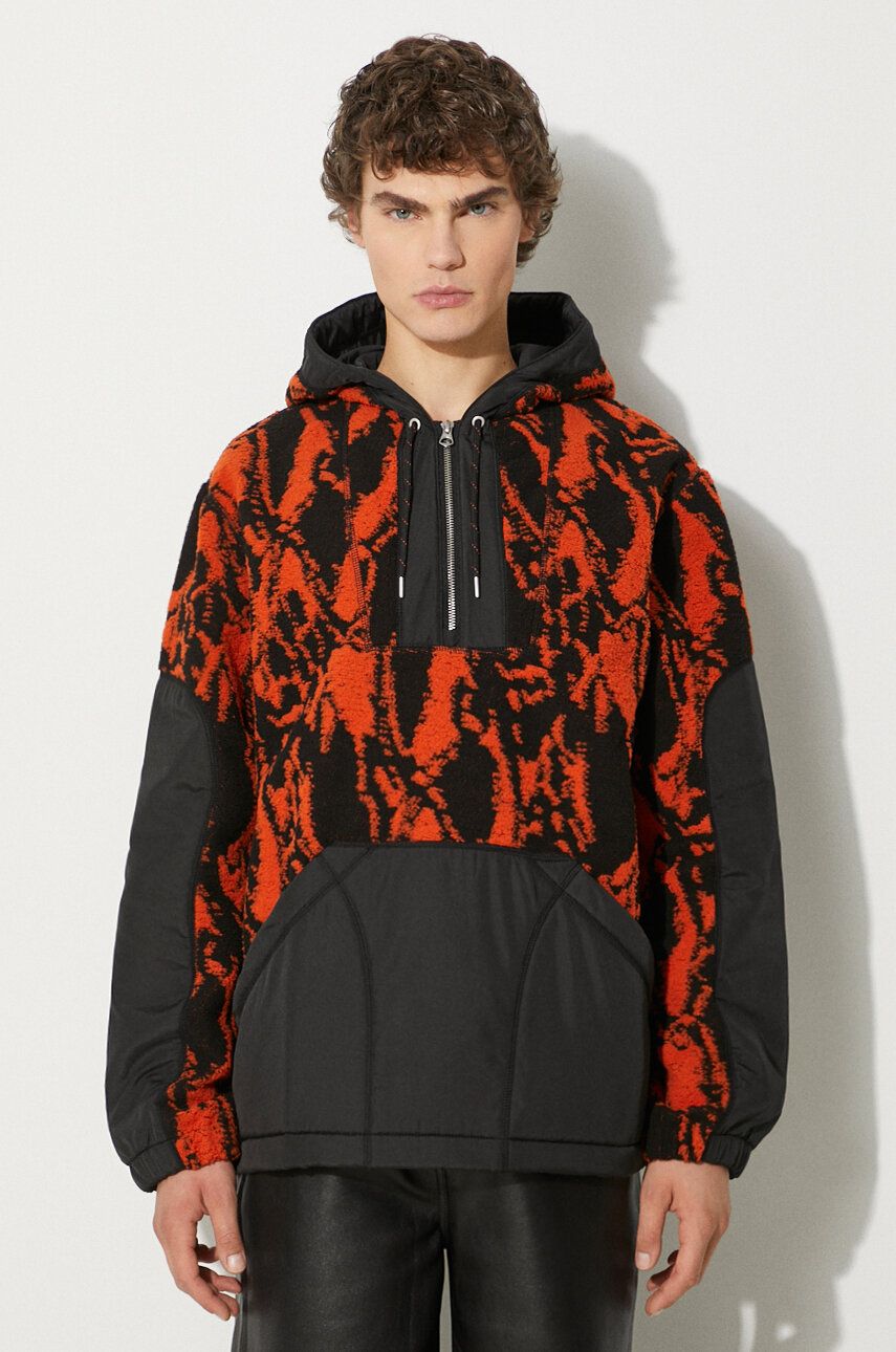 Mikina WOOD WOOD Palmer Swirl Print Fleece Hoodie Oranžová | 12245600.2075, 0