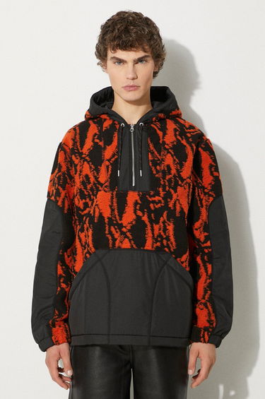 Mikina WOOD WOOD Palmer Swirl Print Fleece Hoodie Oranžová | 12245600.2075, 0
