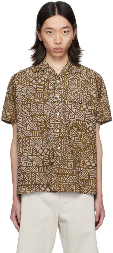 Košeľa BEAMS BEAMS PLUS Batik Print Shirt Hnedá | 3801-0111-139, 0