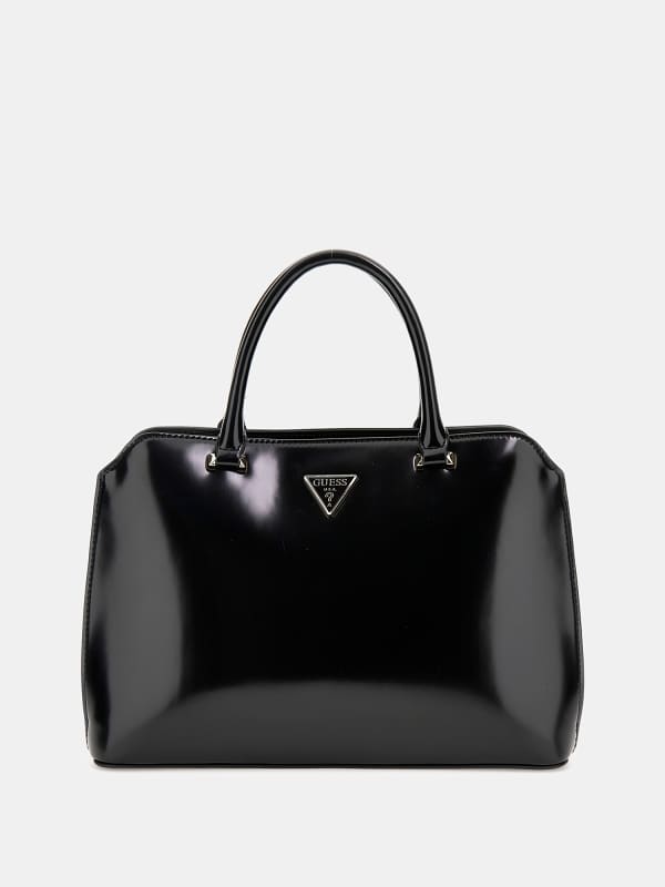Kabelka GUESS Arnela Patent Satchel Bag Čierna | HWNG9496060, 0
