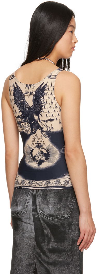 Tielko Jean Paul Gaultier Gaultier Graphic Print Tank Top Béžová | 23/15-F-DB013-J526-6359, 2