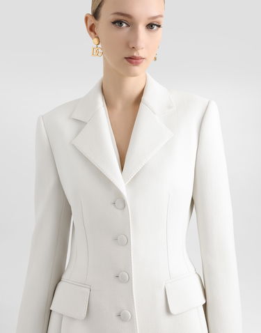 Bunda Dolce & Gabbana Dolce & Gabbana Dolce Double Crepe Jacket Biela | F26CHTFU207W3789, 3