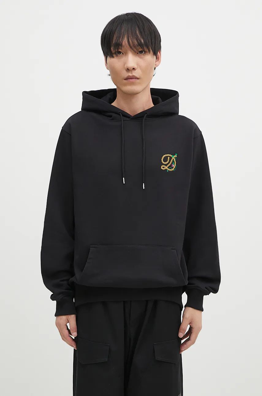 Mikina Drôle de Monsieur Hoodie with Print Čierna | E.HO170.CO127.BL, 0
