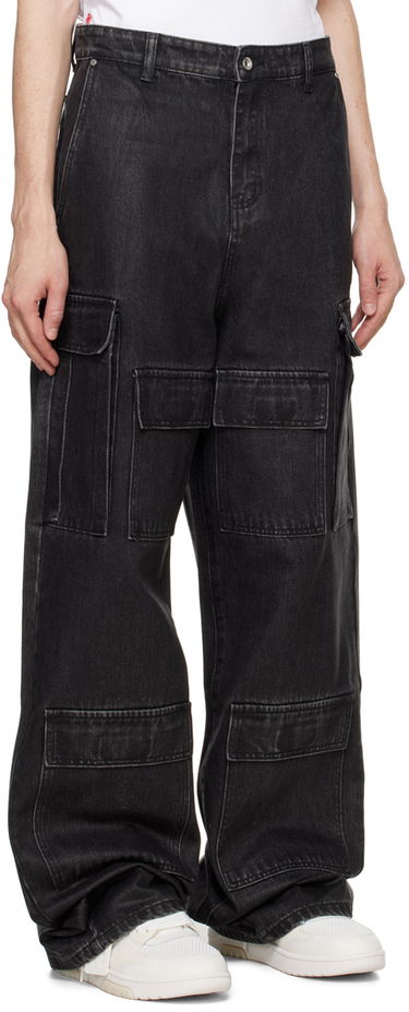 Cargo nohavice Who Decides War Who Decides War Waxed Denim Cargo Pants Čierna | 1120750002FW24, 1