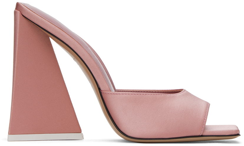 Doplnky The Attico Attico Devon Satin Heeled Mules Ružová | 242WS000 V015