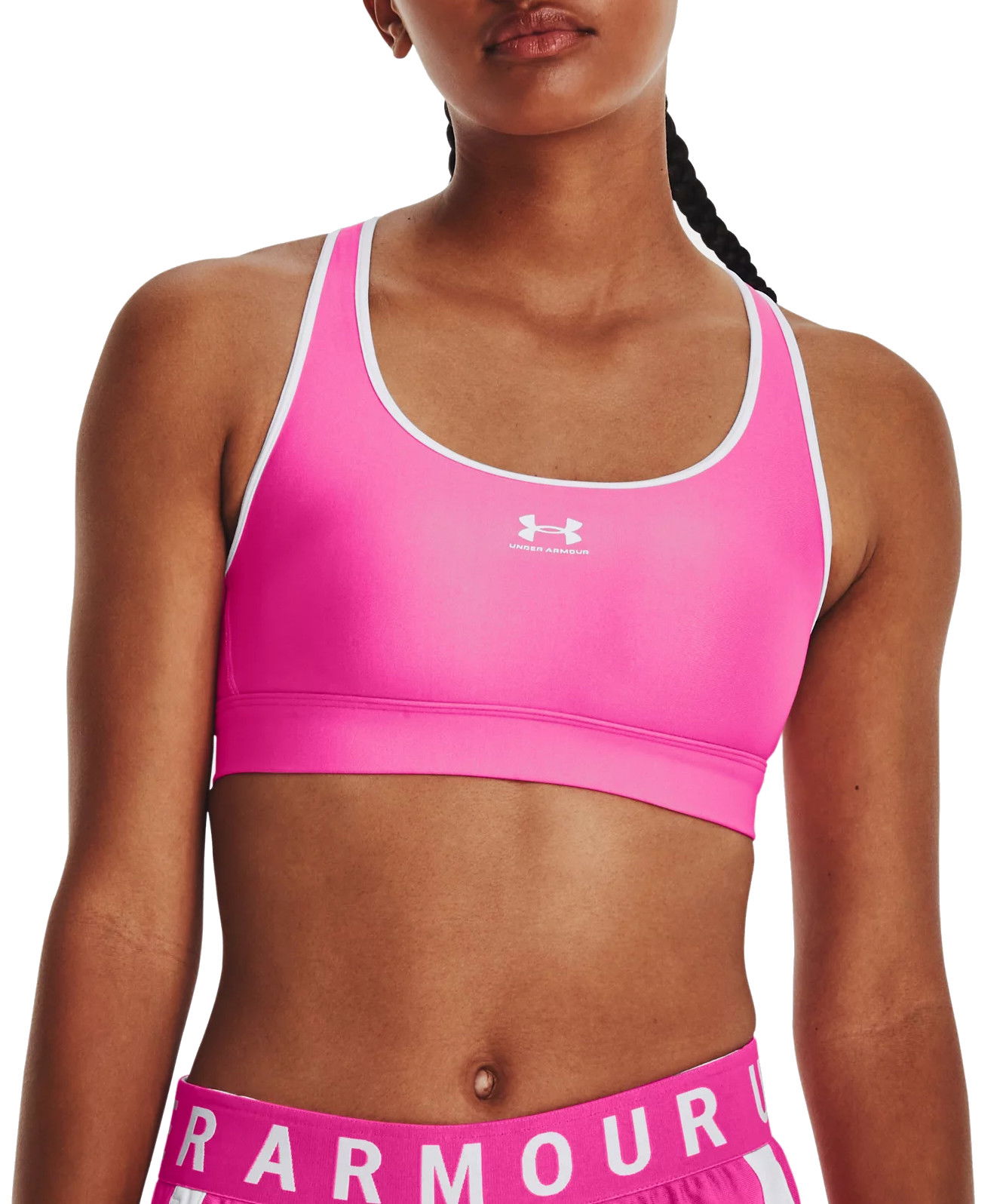 Podprsenka Under Armour HeatGear Mid Padless Bra Ružová | 1373865-652, 0