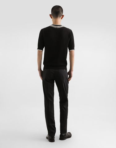 Sveter Dolce & Gabbana Dolce & Gabbana Crystal Embellished Crewneck Sweater Čierna | GXX03ZJBCH1N0000, 2