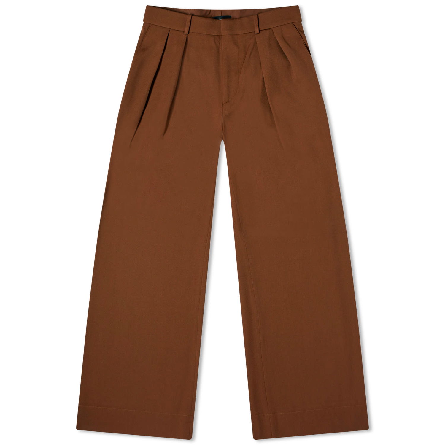 Nohavice a džínsy WARDROBE.NYC Low Rise Hnedá | W2075PC, 0
