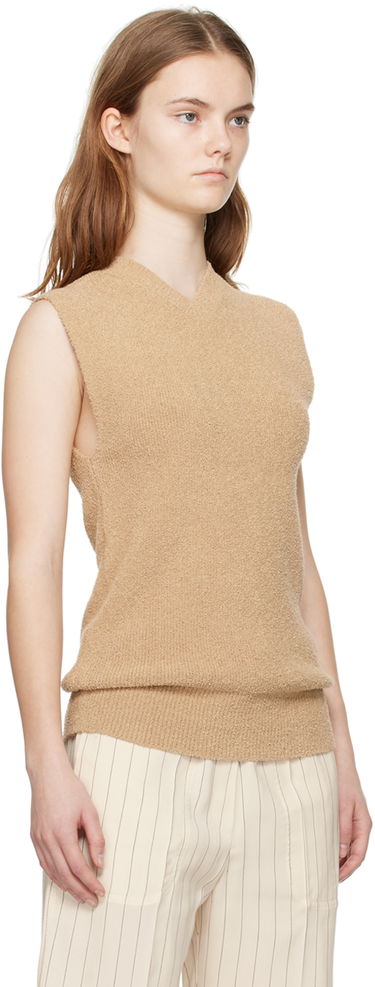 Sveter TOTEME TOTEME V-Neck Tank Top Béžová | 242-WRT2210-YA0043, 1