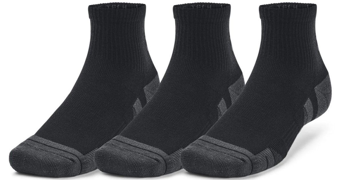 Ponožky Under Armour Perfromance Tech Quarter Socks - 3 pack Čierna | 1379510-001, 1