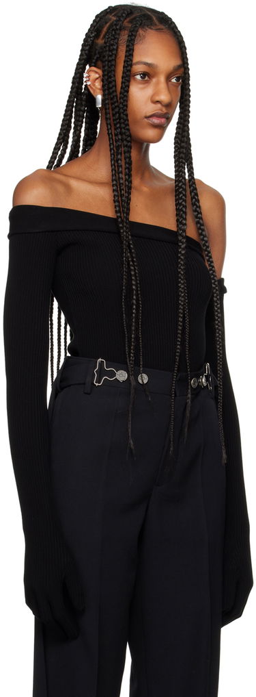 Body Jean Paul Gaultier Gaultier Off-The-Shoulder Fitted Bodysuit Čierna | 24/25-F-BD029-M070-00, 1