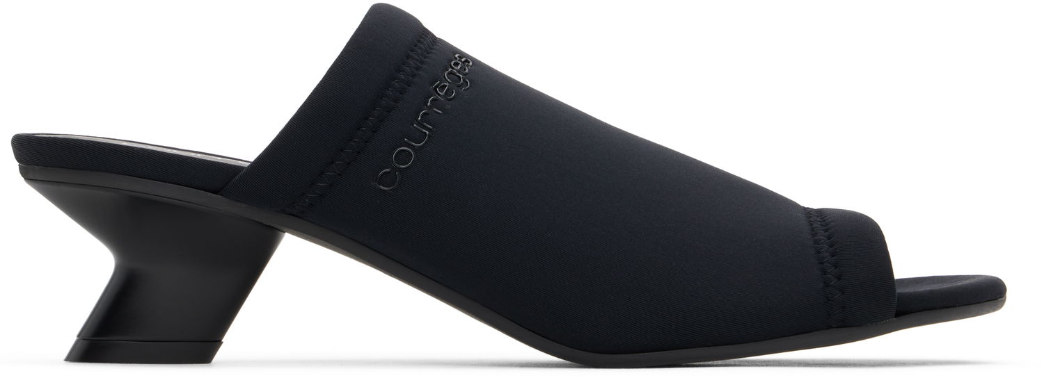 Tenisky a topánky Courrèges Courrèges Wet Scuba Heeled Mules Čierna | 125SSD029NE0006, 0