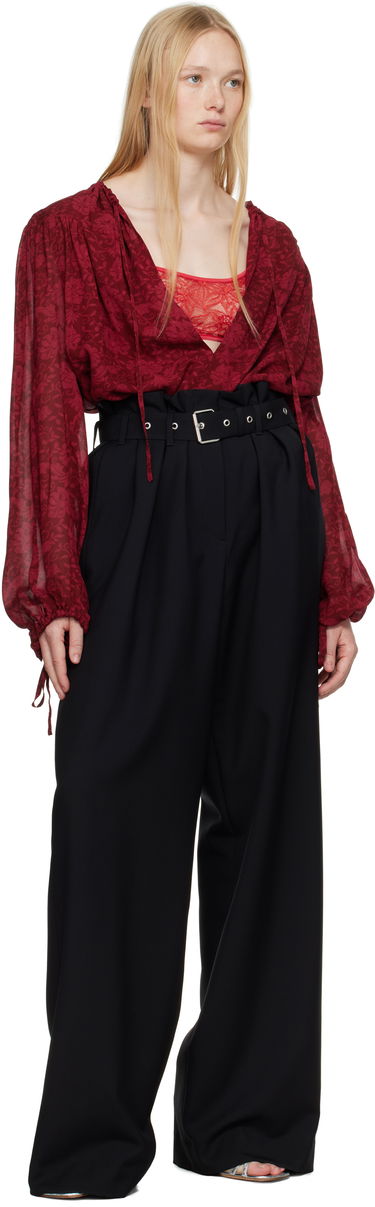 Nohavice Dries Van Noten Dries Van Noten Wool Belted Trousers Čierna | 251-010926-1381, 3