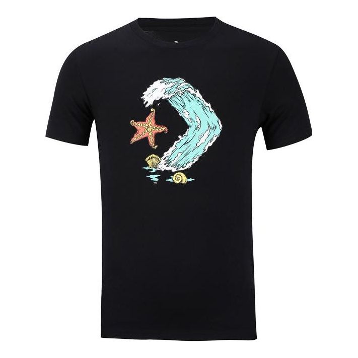 Tričko Converse Star Chevron Ocean Graphic Tee Čierna | 10008087-A01, 0