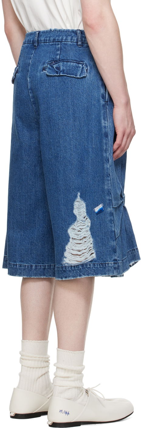 Distressed Denim Shorts