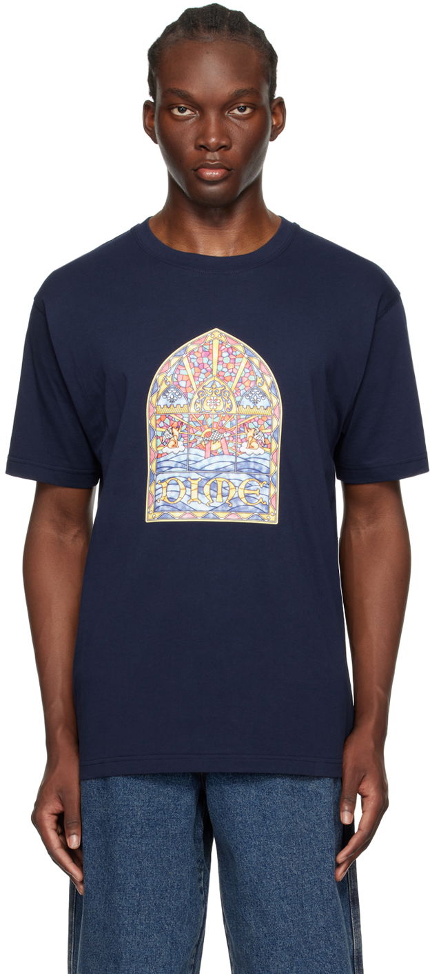 Tričko Dime Navy Holy T-Shirt Navy | DIMESP24D227NVY, 0