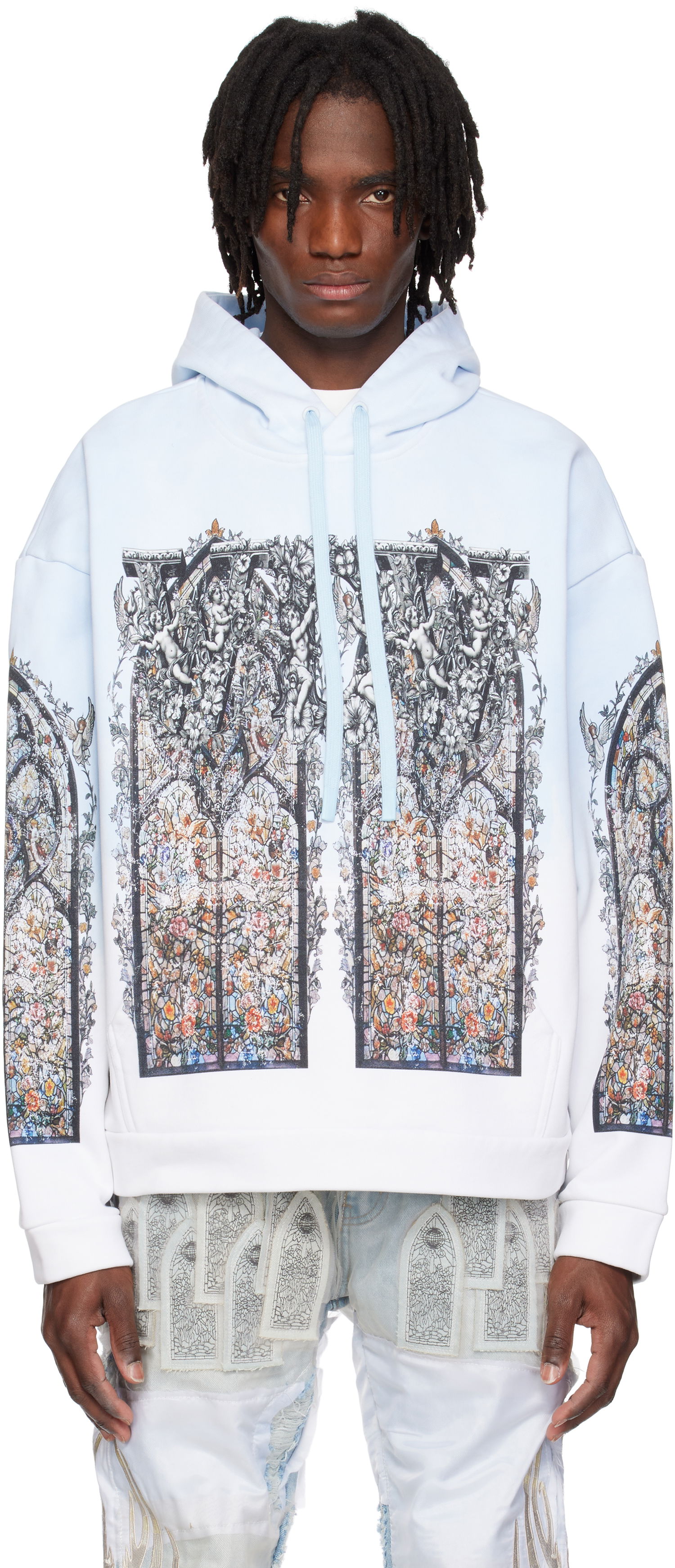 Mikina Who Decides War Who Decides War Ignatius Graphic Print Hoodie Modrá | 1110270008SS25, 0