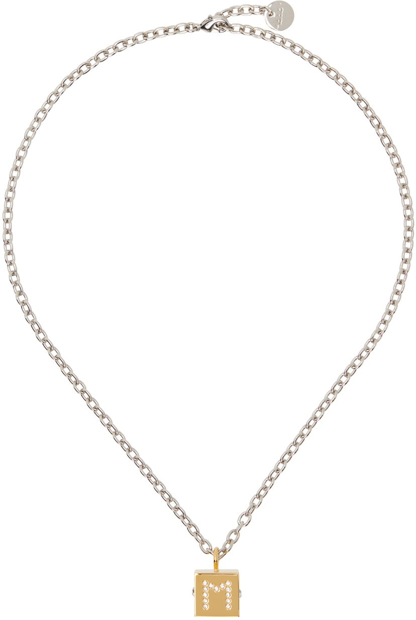 Náhrdelník Marni Dice Necklace "Silver & Gold" Metalická | COMV0434A0 M2000