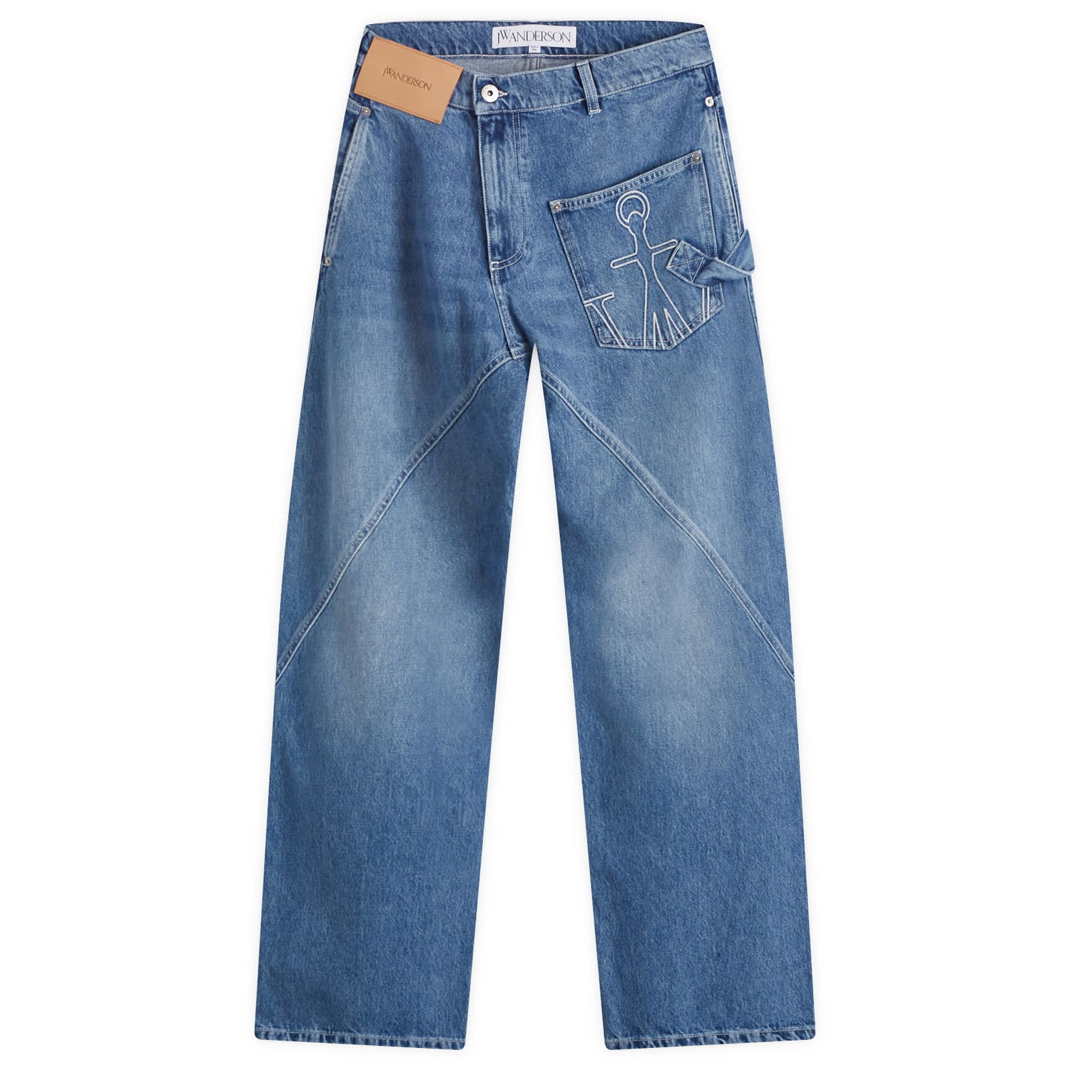 Džínsy JW Anderson Twisted Workwear Light Blue Jeans Size 25" Modrá | DT0102-PG1735-804, 0