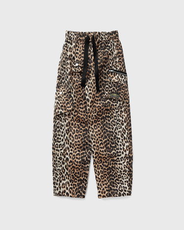 Cargo nohavice GANNI Ganni Duchesse Nylon Elasticated Cargo Pants Hnedá | W0477-943, 0